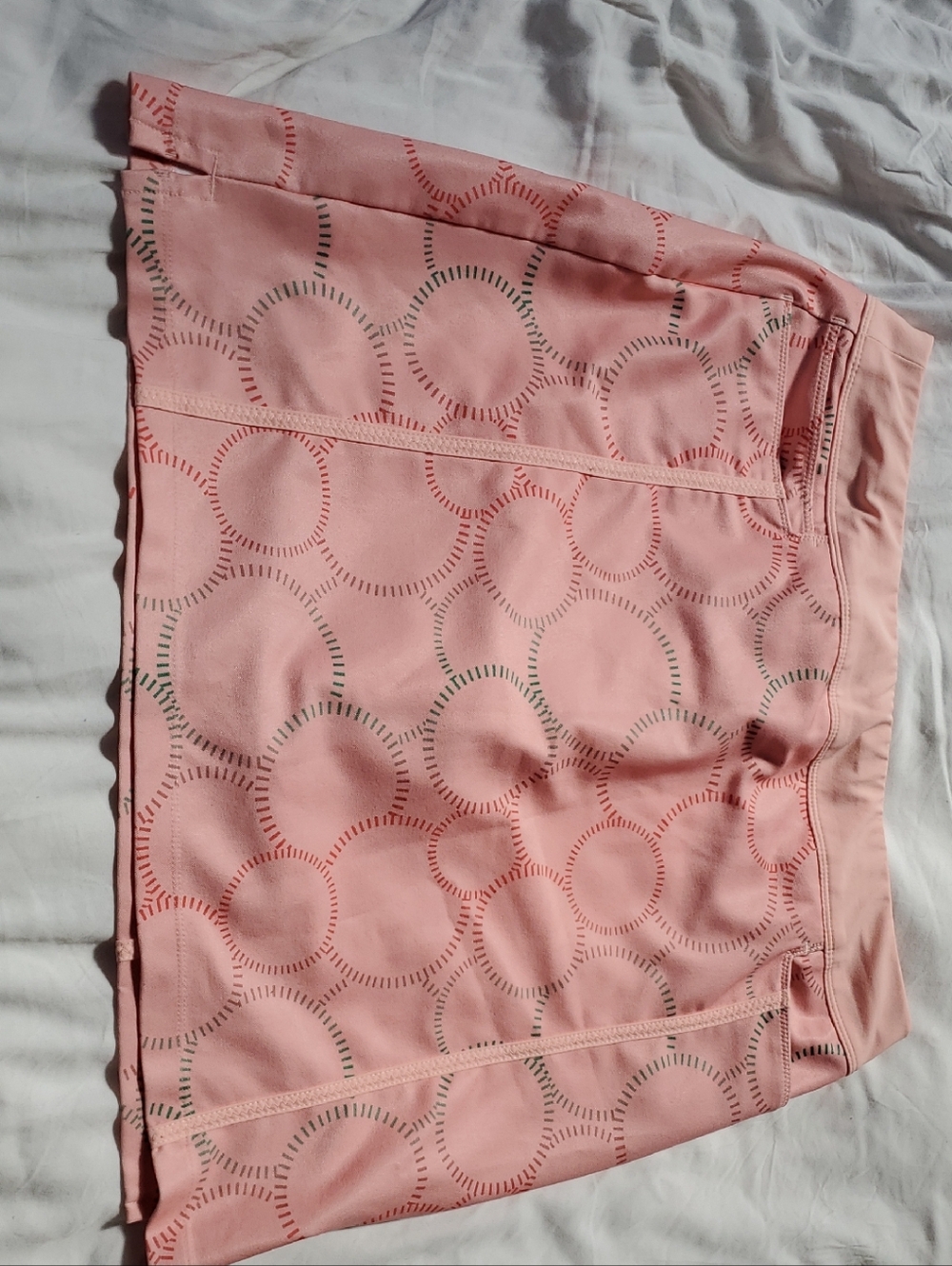 Womens M adidas Pink Circle-Pattern Mini Skirt